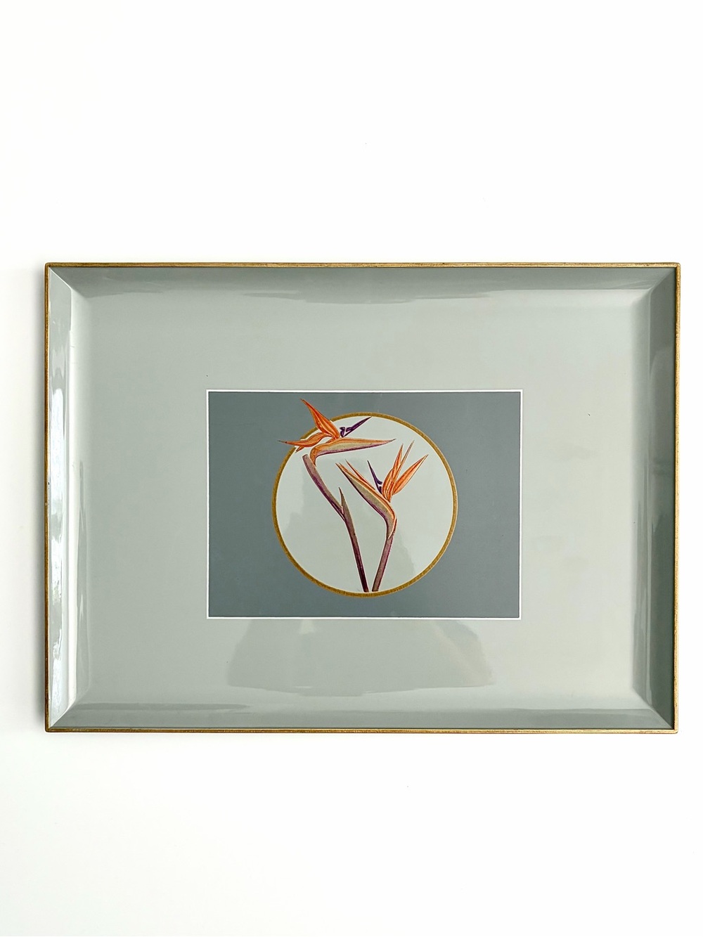 Otagiri Birds of Paradise Serving Tray - Vintage Lacquerware